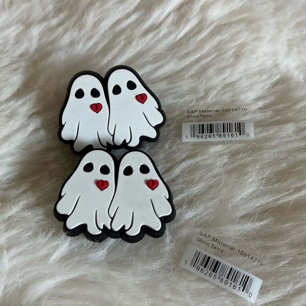NWT Ghosts Twins Croc Jibbitz Charms 2X